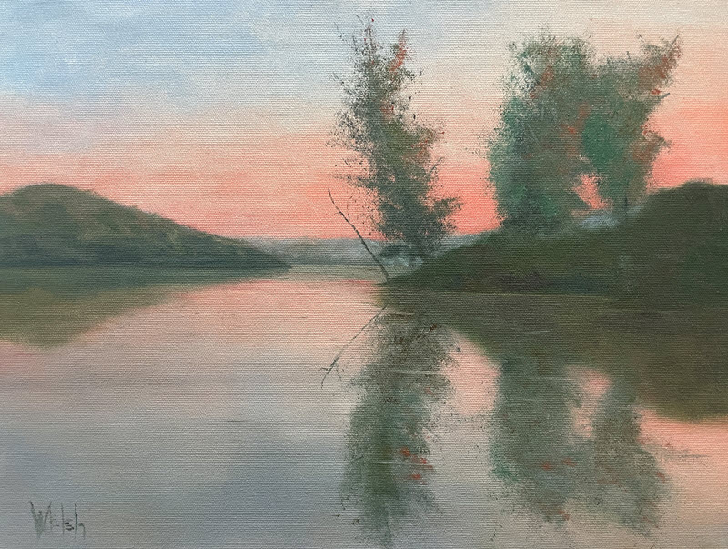 Midwestern Sunset, an oil painting by Doug Welsh